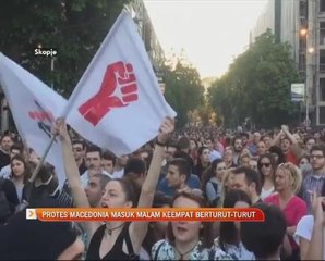 Protes Macedonia masuk malam keempat berturut-turut