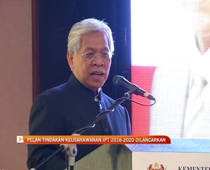 Pelan tindakan keusahawanan IPT 2016-2020 dilancarkan