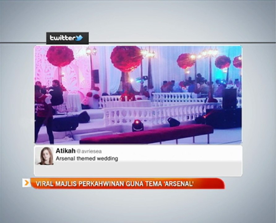 Viral majlis perkahwinan guna tema 'Arsenal'