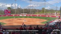 No  2 Alabama softball sweeps Crimson Classic