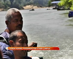 Sungai kering, pengangkutan utama lumpuh