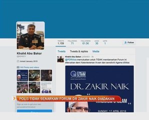 Polis tidak benarkan forum Dr Zakir Naik diadakan
