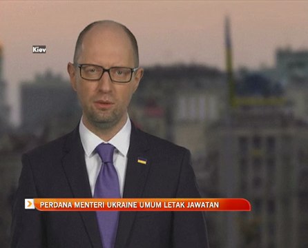 Perdana Menteri Ukraine Arseniy Yatsenyuk umum letak jawatan