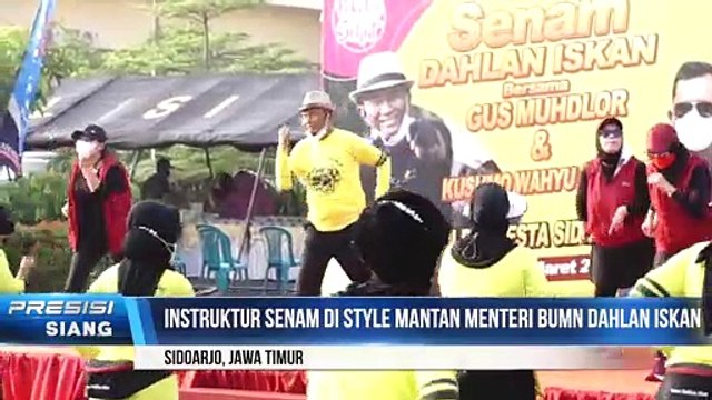 Polresta Sidoarjo Antusias Ikuti Senam Di Style Bersama Mantan Menteri Bumn Dahlan Iskan
