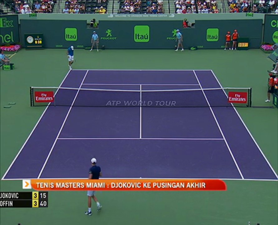 Tenis Masters Miami: Novak Djokovic ke pusingan akhir