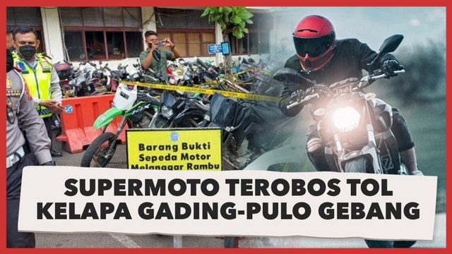 Viral Terobos Tol Kelapa Gading-Pulo Gebang, 21 Kendaraan Rombongan Supermoto Disita