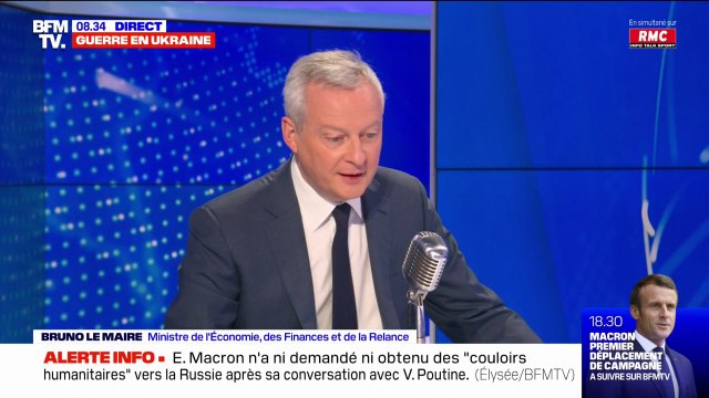 Bruno Le Maire sur les sanctions économiques contre la Russie: Il nous reste des marges de manœuvre
