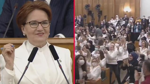 8 Mart nedeniyle kadınlara seslenen Akşener, sert sözlerinin ardından espriyi patlattı: Umarım eşim dinlemiyordur