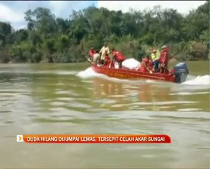 Duda hilang dijumpai lemas, tersepit celah akar sungai