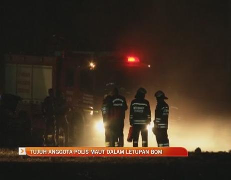 Tujuh anggota polis maut dalam letupan bom