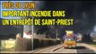 Près de Lyon : important incendie dans un entrepôt de Saint-Priest