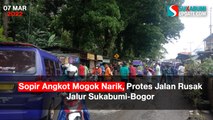 Sopir Angkot Mogok Narik, Protes Jalan Rusak Jalur Sukabumi-Bogor