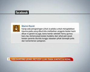Kes gunting lidah: Netizen luah rasa simpati & kesal