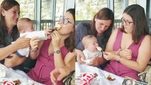 'Adorable baby girl has her sights set on TEMPTING ice cream bar '