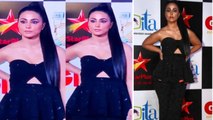 Hina Khan का दिखा classy look, ITA awards में black dress पहन लगाई आग; Watch Video | FilmiBeat