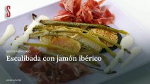 Vídeo Receta: Escalibada con jamón ibérico