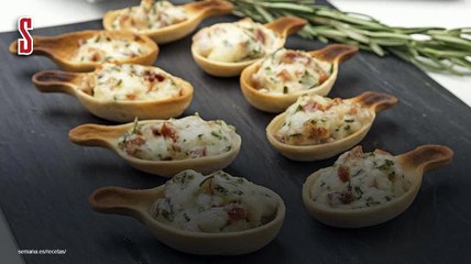 Vídeo Receta: Canapés soufflé de jamón serrano