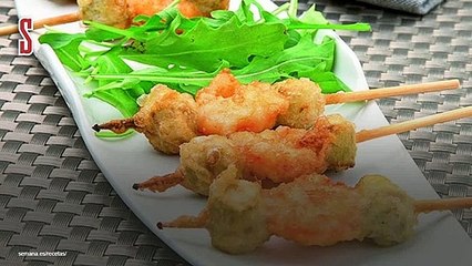 Vídeo Receta: Pinchos de mini alcachofas y gambas