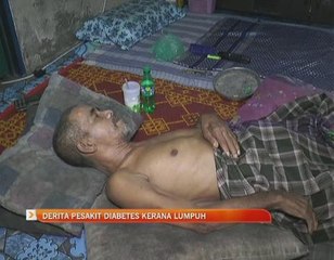 Derita pesakit diabetes kerana lumpuh