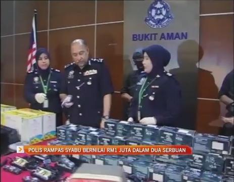 Polis rampas syabu bernilai RM1 juta dalam dua serbuan
