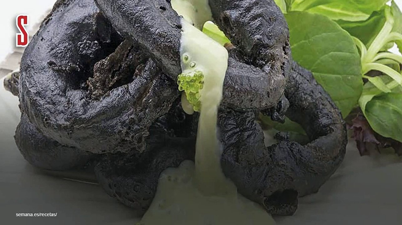 Vídeo Receta: Calamares en tempura de su tinta con mayonesa de wasabe