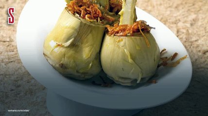 Vídeo Receta: Alcachofas con cebolleta crujiente