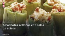 Vídeo Receta: Alcachofas rellenas con salsa de erizos