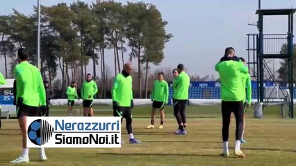 Rifinitura ad Appiano Gentile alla vigilia di Liverpool-Inter