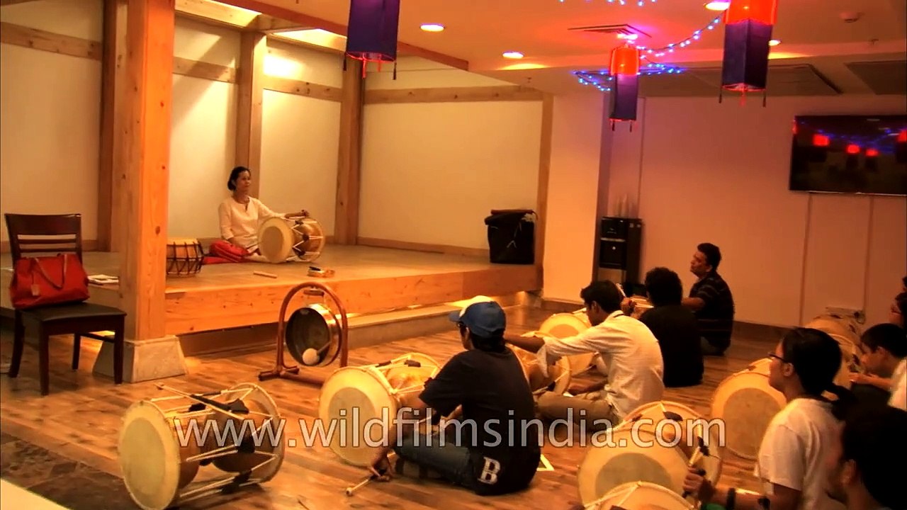 Playing the traditional beat_ Samulnori at KCC