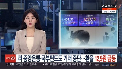 러 중앙은·국부펀드도 거래 중단…환율 12.9원 급등