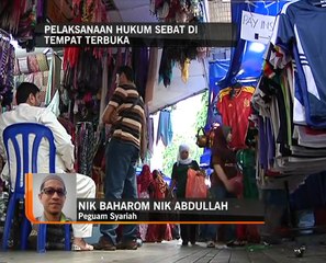 Pelaksanaan hukum sebat di tempat terbuka
