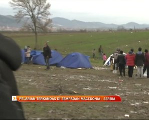 Pelarian terkadas di sempadan Macedonia-Serbia