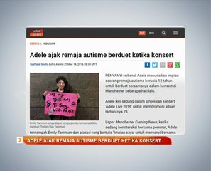 Adele ajak remaja autisme berduet ketika konsert