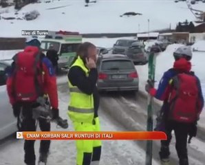 Enam korban salji runtuh di Itali