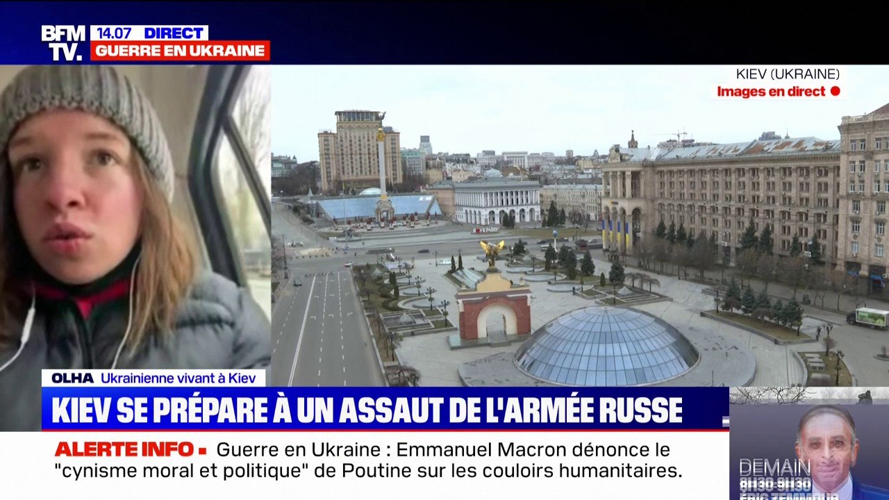 Guerre en Ukraine: "La Russie ne respecte pas du tout les couloirs humanitaires qu'elle a promis", témoigne Olha, habitante de Kiev
