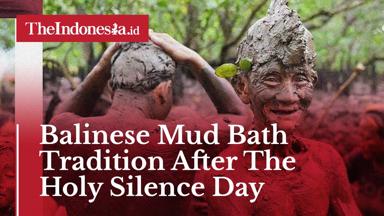 Balinese Mud Bath Tradition After The Holy Silence Day