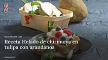 Vídeo Receta: Receta Helado de chirimoya en tulipa con arándanos