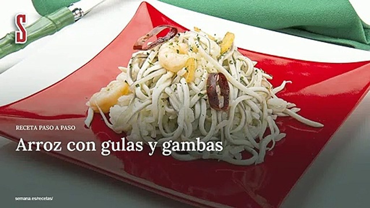 Vídeo Receta: Arroz con gulas y gambas