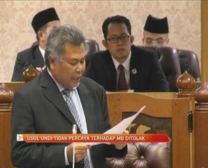Usul undi tidak percaya terhadap MB Terengganu ditolak