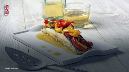 Vídeo Receta: Rodaballo a la plancha con pimientos
