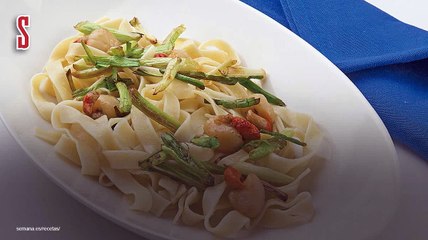 Vídeo Receta: Salteado de cintas con zamburriñas y ajetes