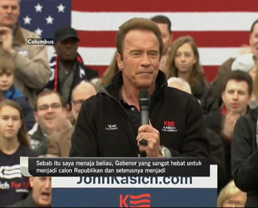Arnold Schwarzenegger nyata sokongan penuh buat Ohio John Kasich