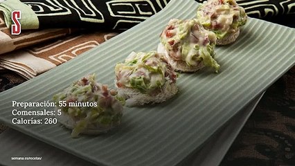 Vídeo Receta: Canapés de mayonesa con jamón