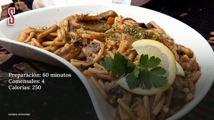 Vídeo Receta: Fideua de champiñon