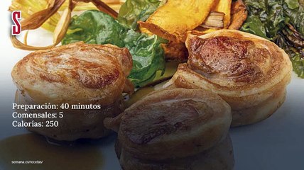 Vídeo Receta: Medallones de cordero con fritura de verdura