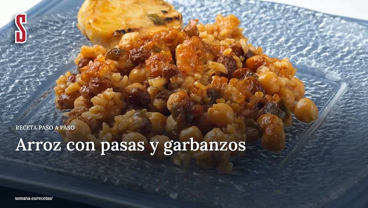 Vídeo Receta: Arroz con pasas y garbanzos