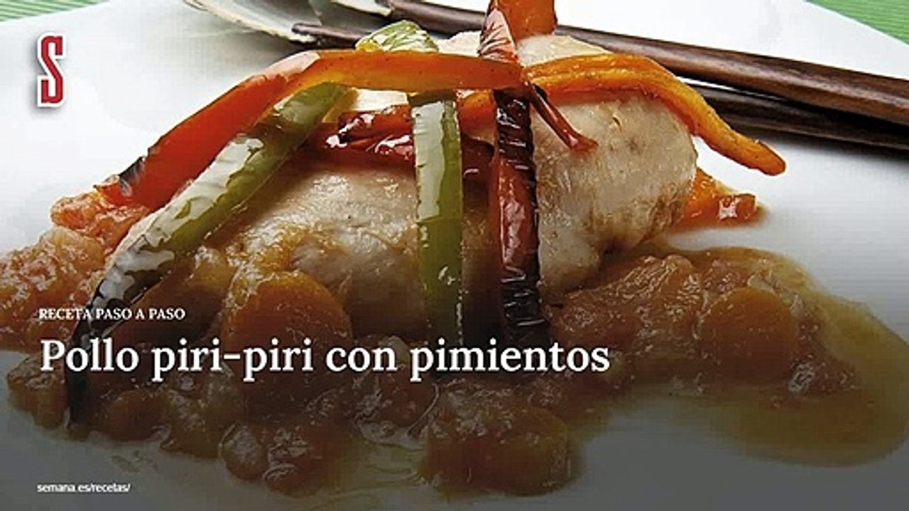 Vídeo Receta: Pollo piri-piri con pimientos