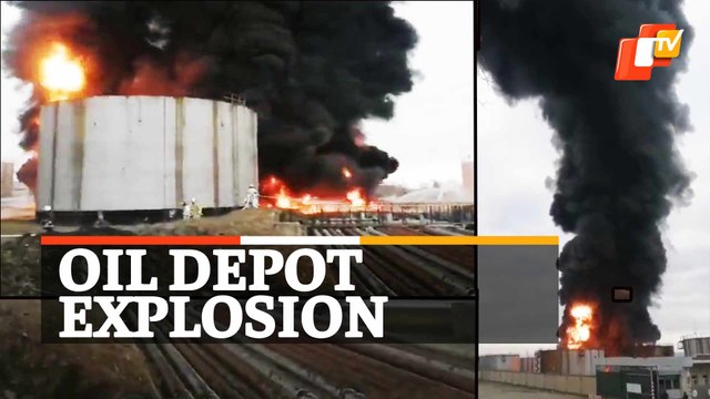 Russia-Ukraine War: Oil Depot in Luhansk On Fire