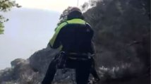Camogli (GE) - Escursionista infortunato recuperato con elicottero a San Fruttuoso (07.03.22)
