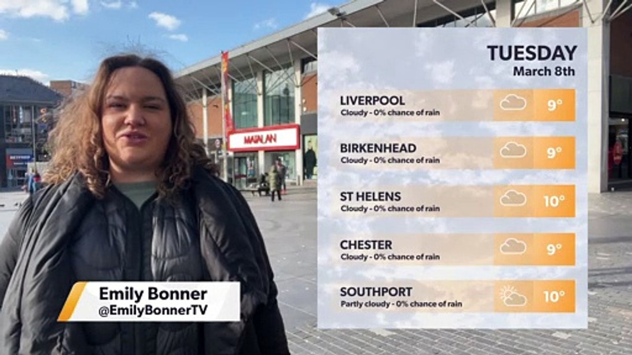Merseyside weather update Tuesday, 8 March, plus five-day forecast: Sunny changing to cloudy